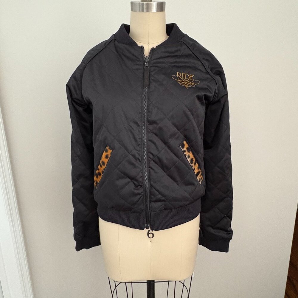Reversible Black and Animal Print Women's Jacket Chic Y2K Safari Chic S